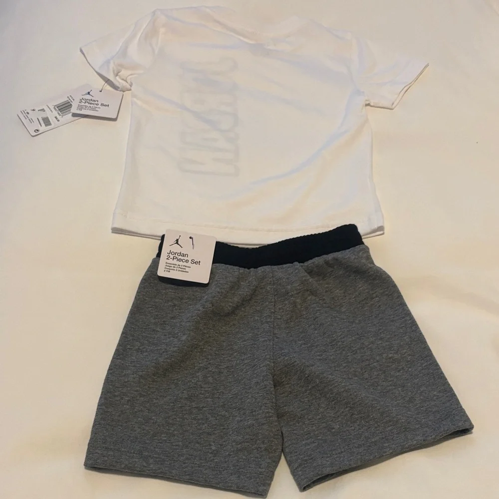 Jordan White and Gray Toddler Set